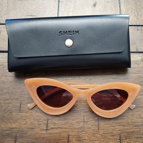 Shein Peach Jelly Cat Eye Sunglasses New - Picture 3 of 3